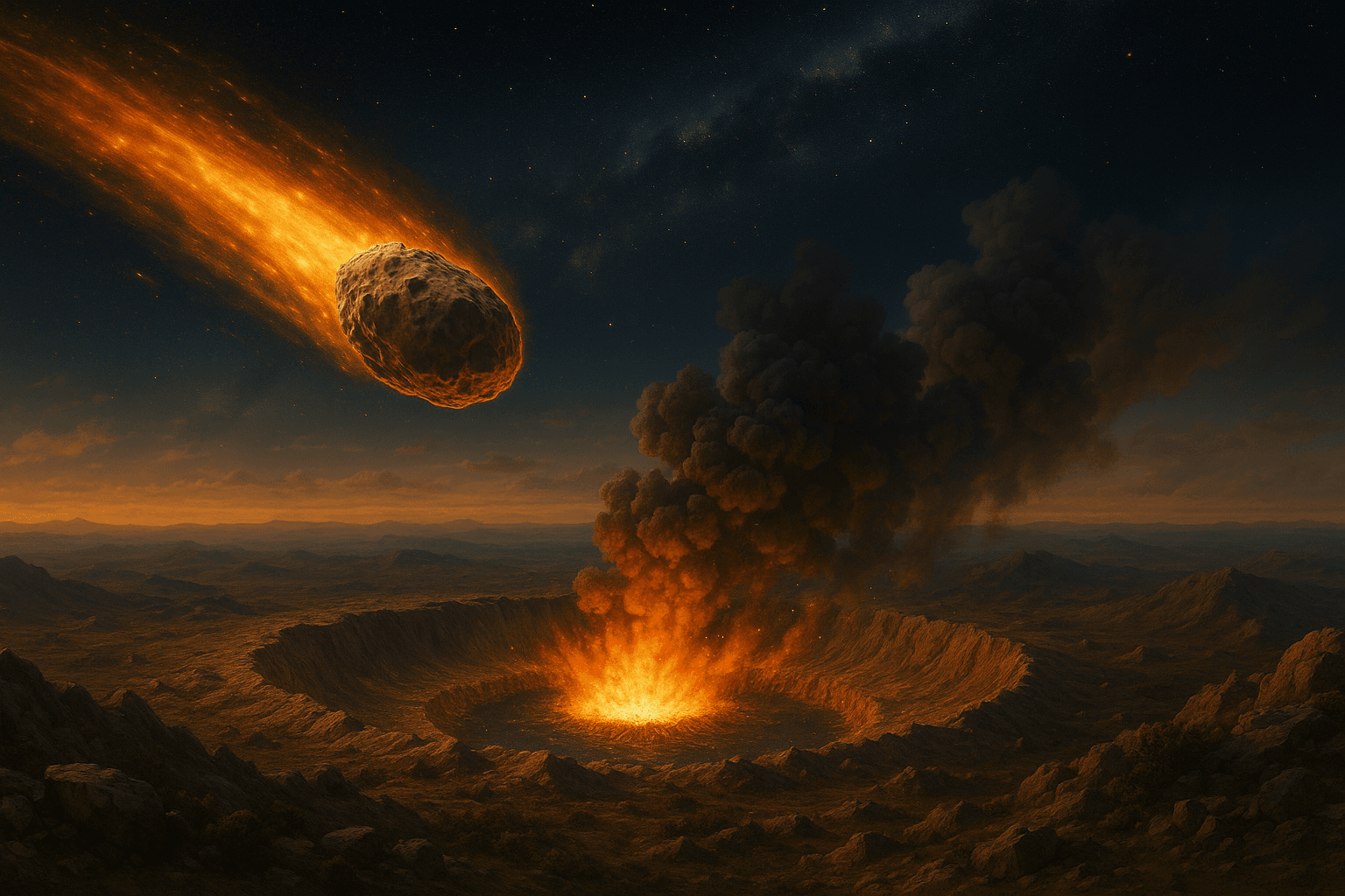 Asteroida nadciąga: chwila przed kosmiczną katastrofą