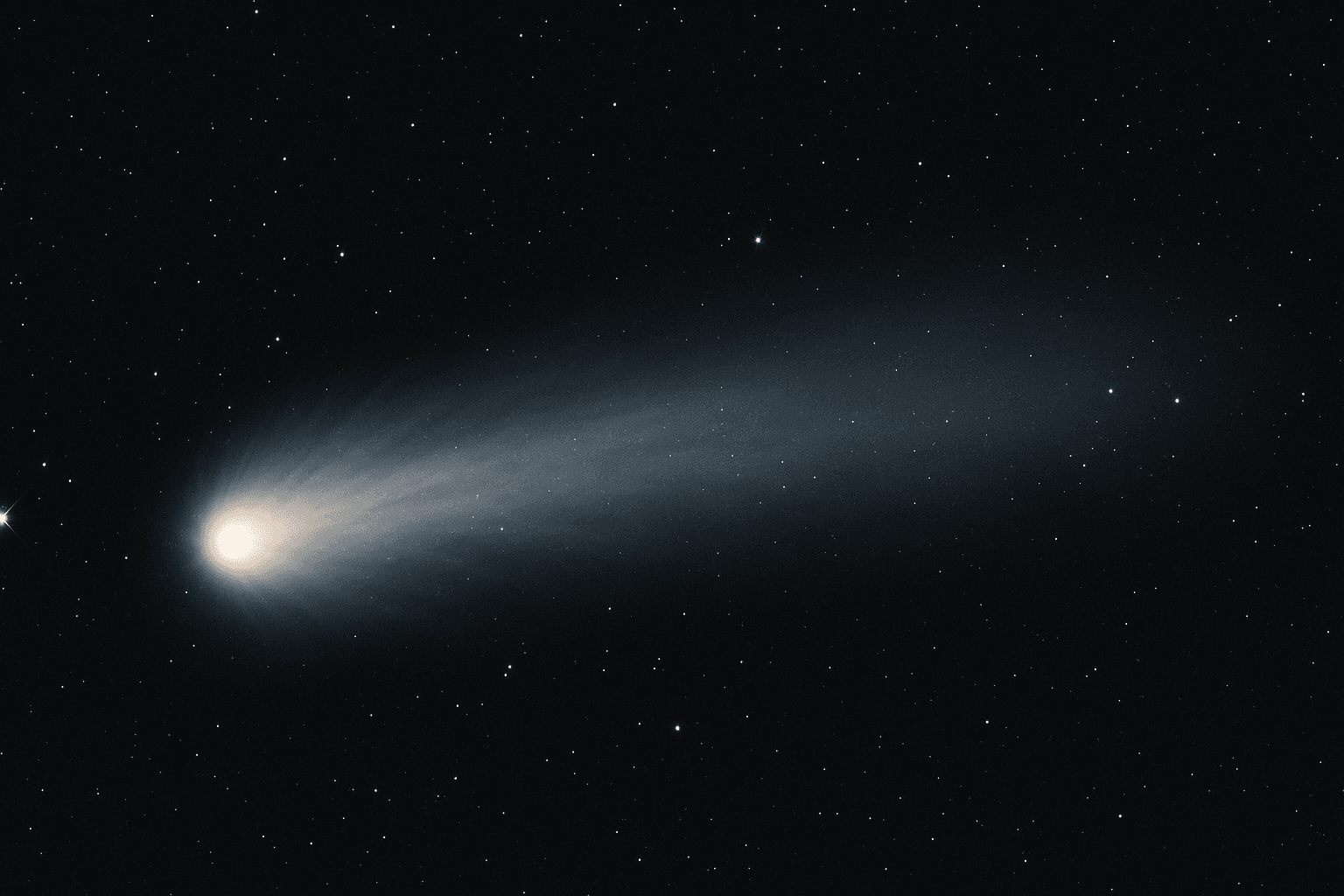 Międzygwiezdna podróżniczka 3I/ATLAS na tle gwiazd