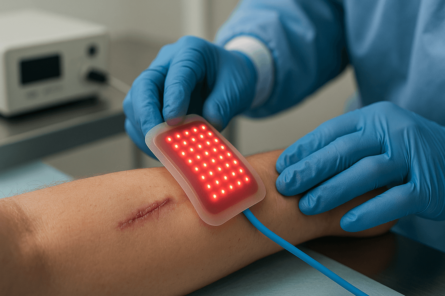 Miejscowe leczenie światłem: patch LED oszczędza zdrową tkankę