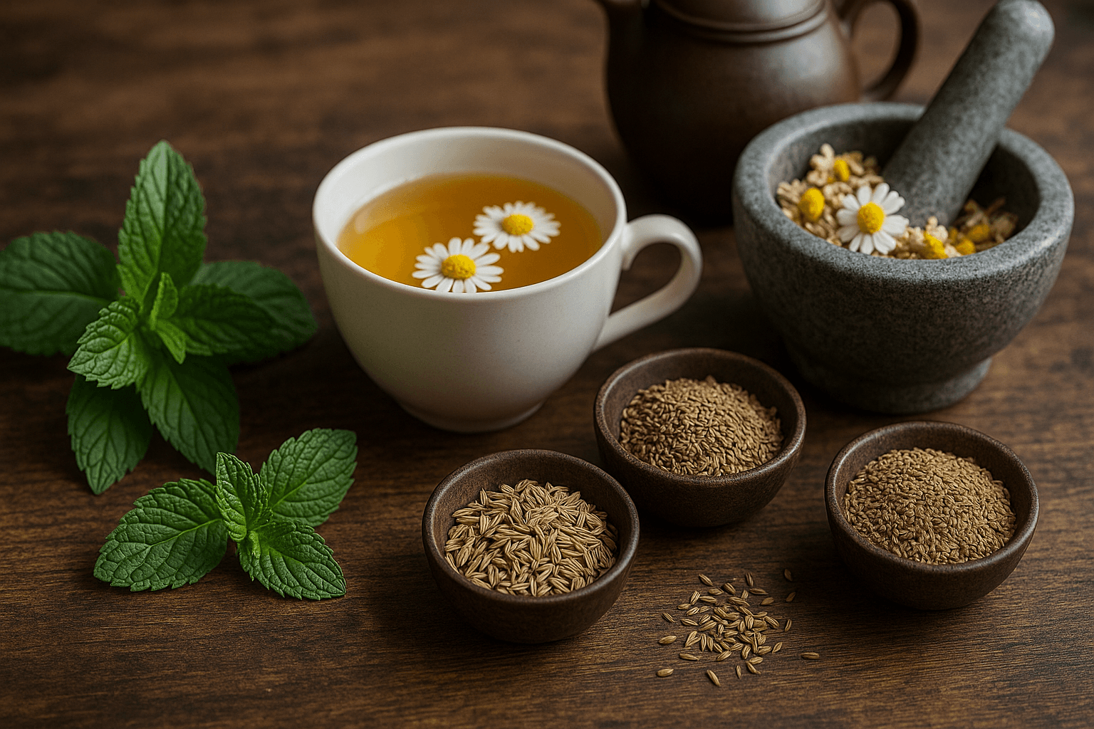 Realna ulga po posiłku: co dodać do naparu i na patelnię