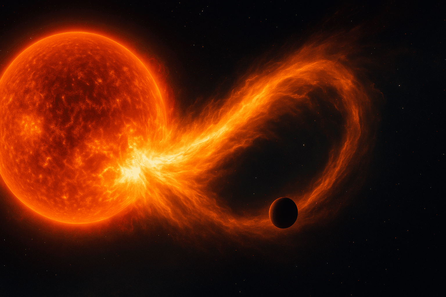 Czerwony karzeł w furii: erupcja, która niszczy całe światy