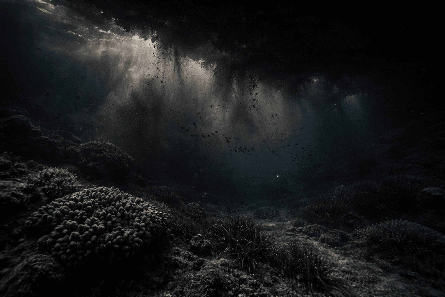 Zaciemniony ocean: osady i mętna woda blokują słońce