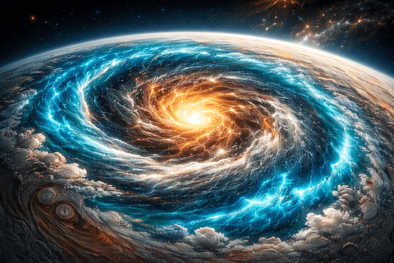 Kosmiczny huragan: jak wygląda samotny cyklon na gazowym olbrzymie