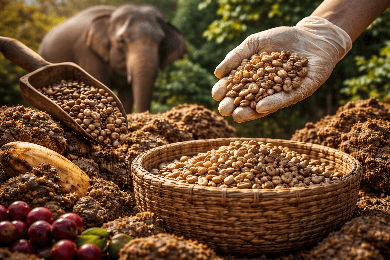 Sekret łagodnego smaku kawy? Mikroorganizmy w jelitach słonia