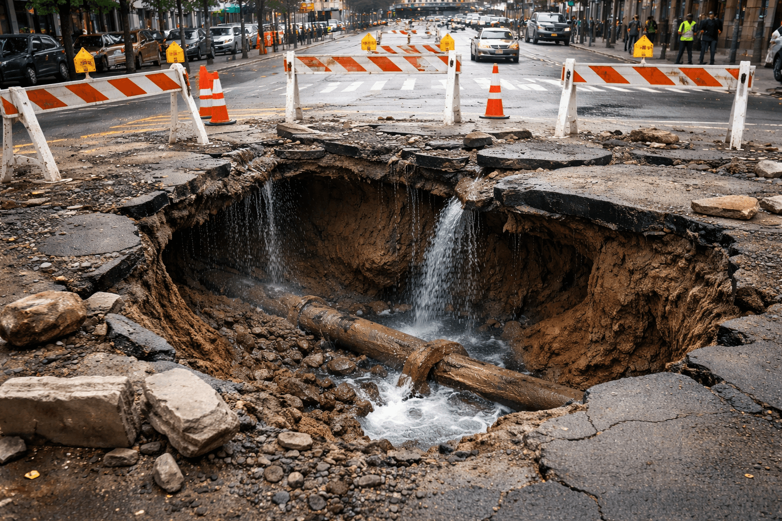 Głębokie zapadlisko w centrum ruchu: infrastruktura pod presją